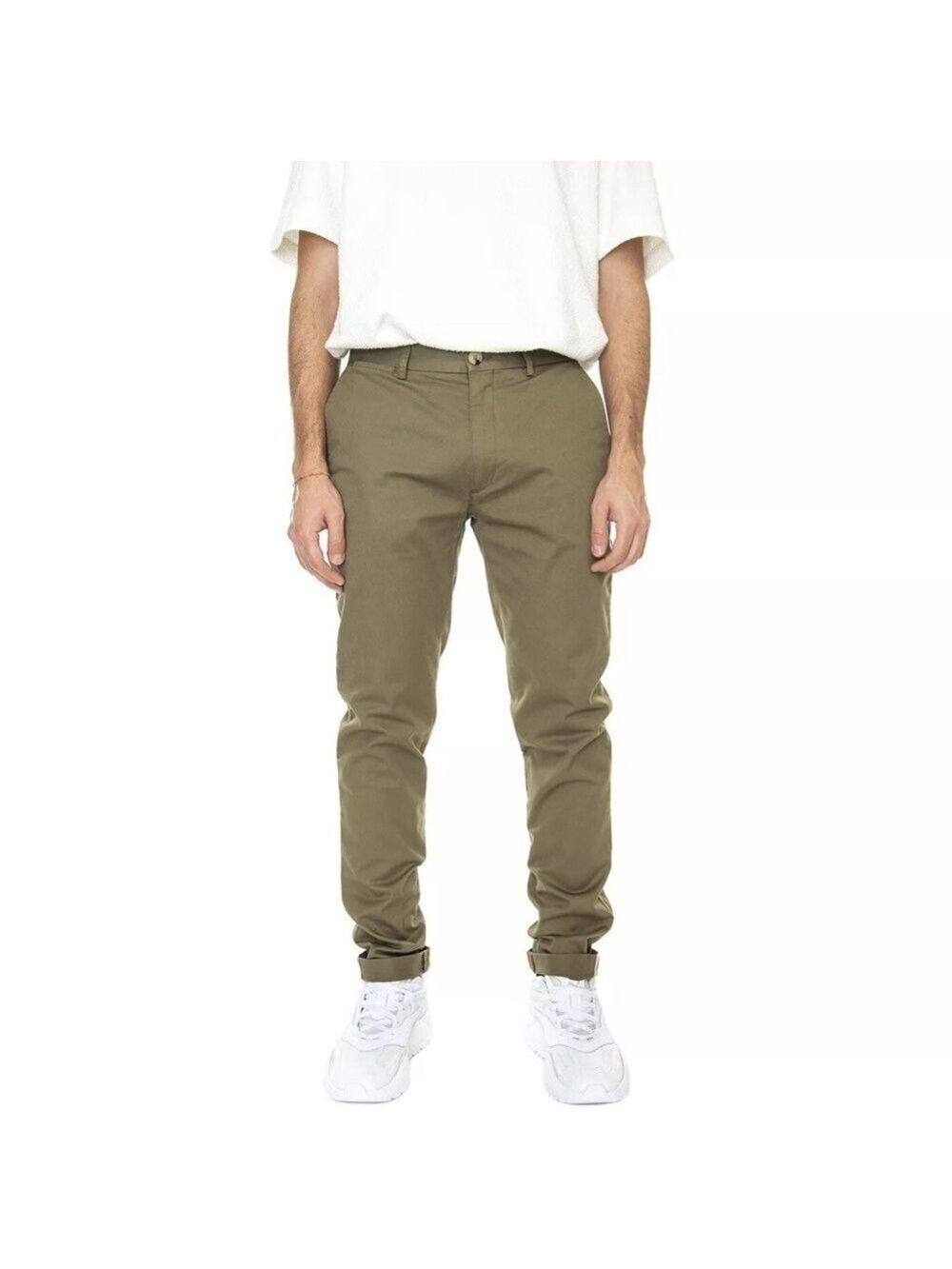 Ben Sherman Signature Skinny Stretch Chino Pants in Olive size 38
